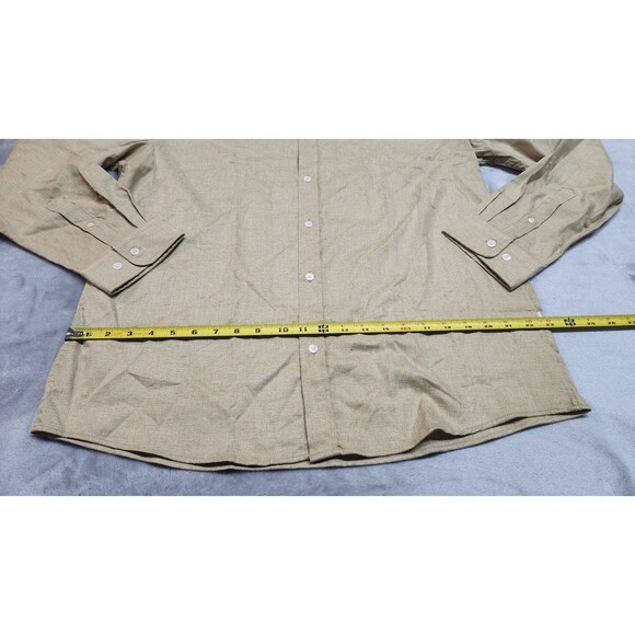Julian & Mark Men's XL Mustard Long Sleeve Textured Soft Touch Stretch Shirt NWT - Picture 6 of 8